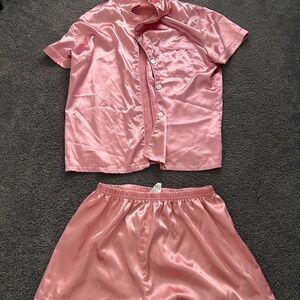 Pink Satin Women's Sleepwear Set